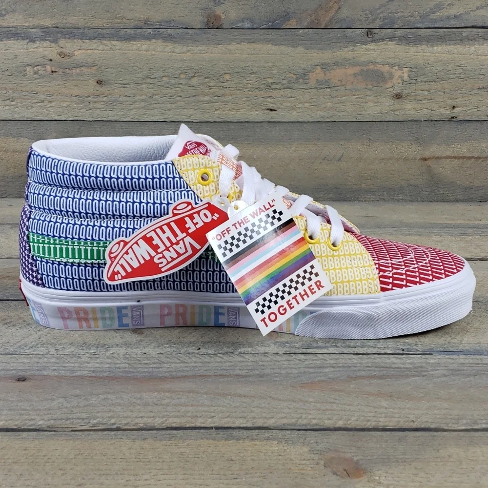 Vans SK8-MID Pride Multi/True White Shoes Sneakers